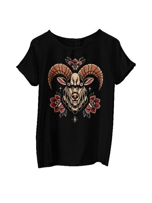 Roses goat Design T-Shirt