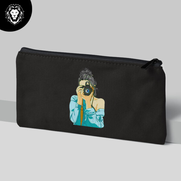 Photographer Girl Velvet Makeup Pouch